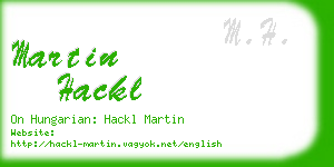 martin hackl business card